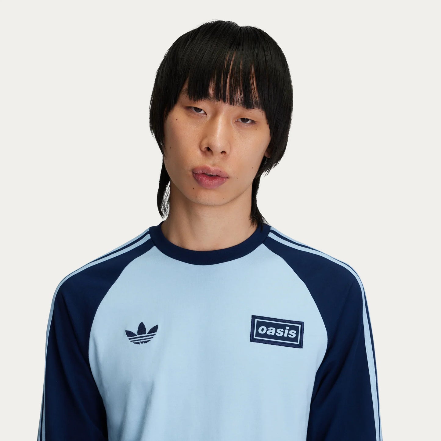 Oasis - Live '25 - 3 Stripes Long Sleeve T-Shirt Sky/Indigo