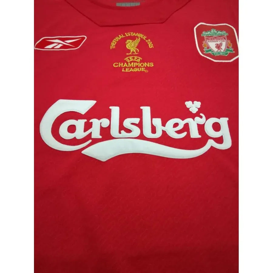 LIVERPOOL 2004 2005 RETRO HOME PLAYER JERSEY ISTANBUL END