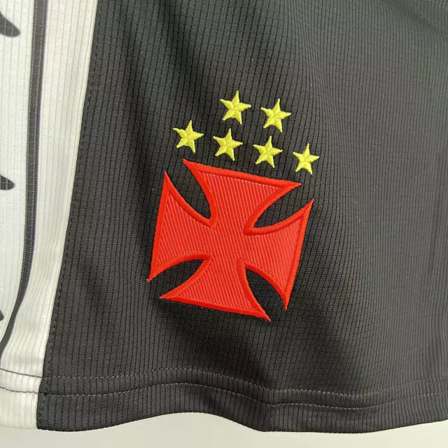 Short Vasco da Gama Retrô 2000 - Men's - Preto e Branco