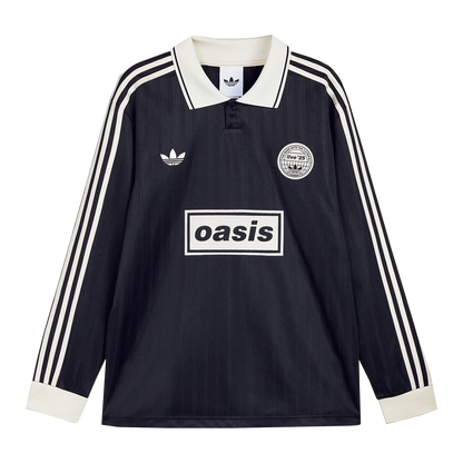 Oasis - Live '25 Long Sleeve Football Shirt Black/Cream White