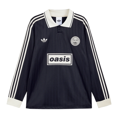Oasis - Live '25 Long Sleeve Football Shirt Black/Cream White