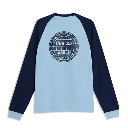 Oasis - Live '25 - 3 Stripes Long Sleeve T-Shirt Sky/Indigo