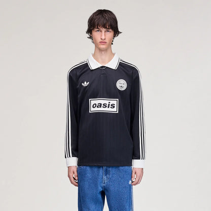 Oasis - Live '25 Long Sleeve Football Shirt Black/Cream White