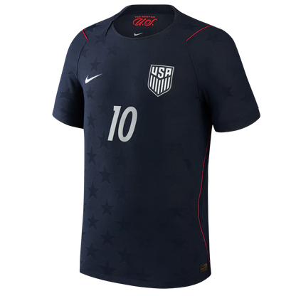 Pulisic #10 USA 2026 Away Match Jersey Blue World Cup Player [Slim Fit]