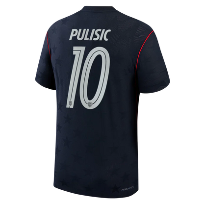 Pulisic #10 USA 2026 Away Match Jersey Blue World Cup Player [Slim Fit]