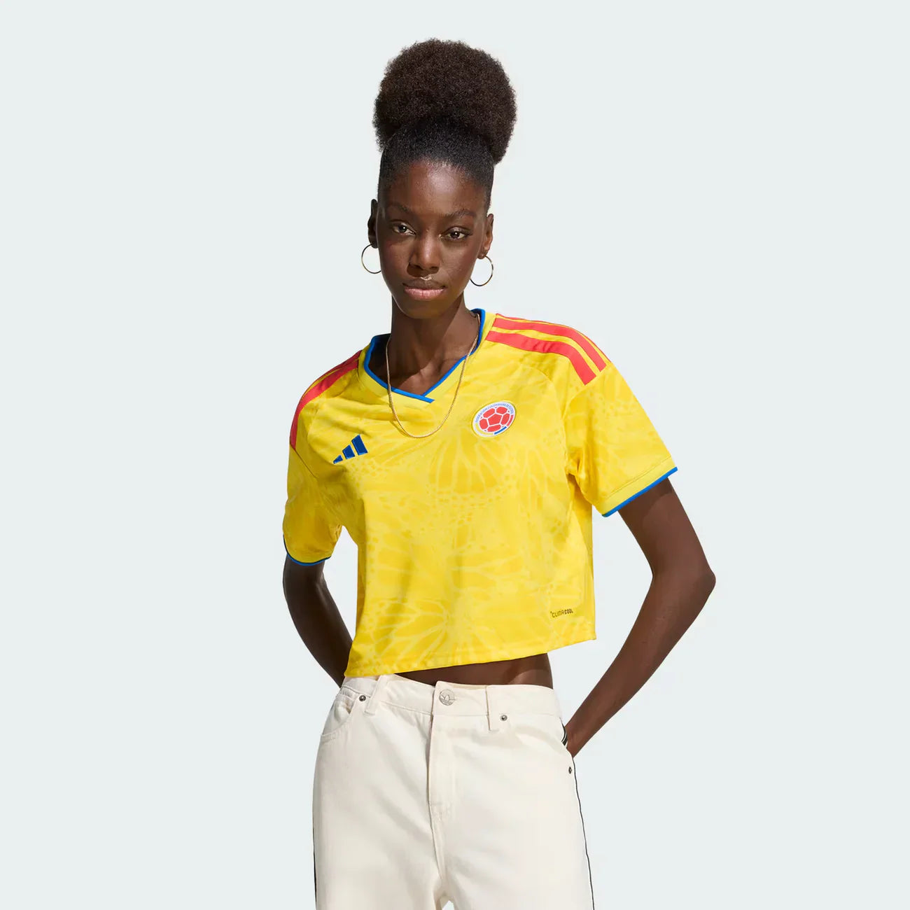 2026 Colombia Women's Stadium Home Cropped Soccer Jersey - World Cup 2026