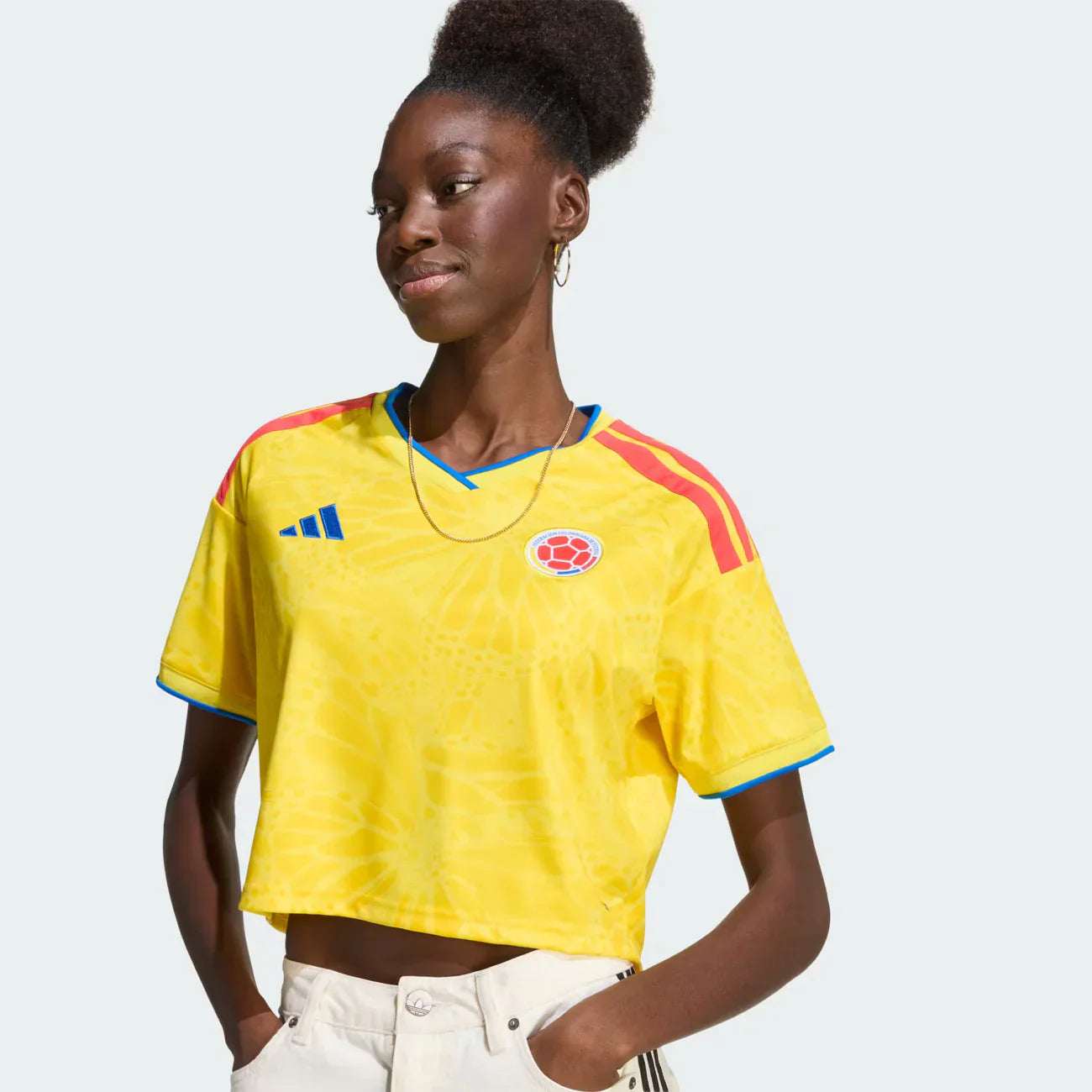 2026 Colombia Women's Stadium Home Cropped Soccer Jersey - World Cup 2026