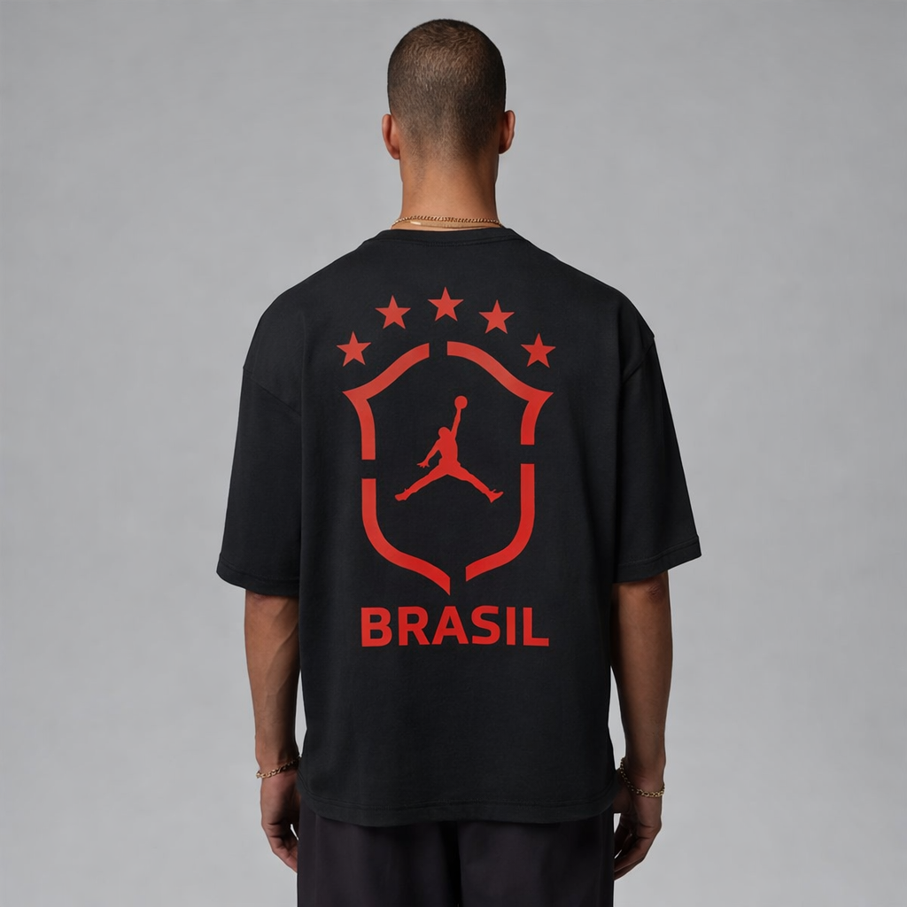 Brazil Air Jordan 85 Oversized Red-Black