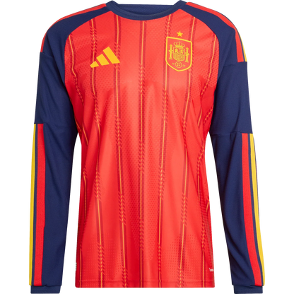 Spain 2026 Long Sleeve Home Authentic Match Jersey Player [Slim Fit]