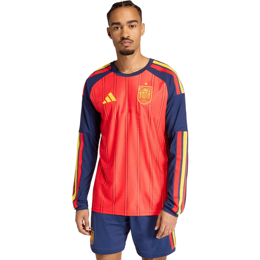 Spain 2026 Long Sleeve Home Authentic Match Jersey Player [Slim Fit]
