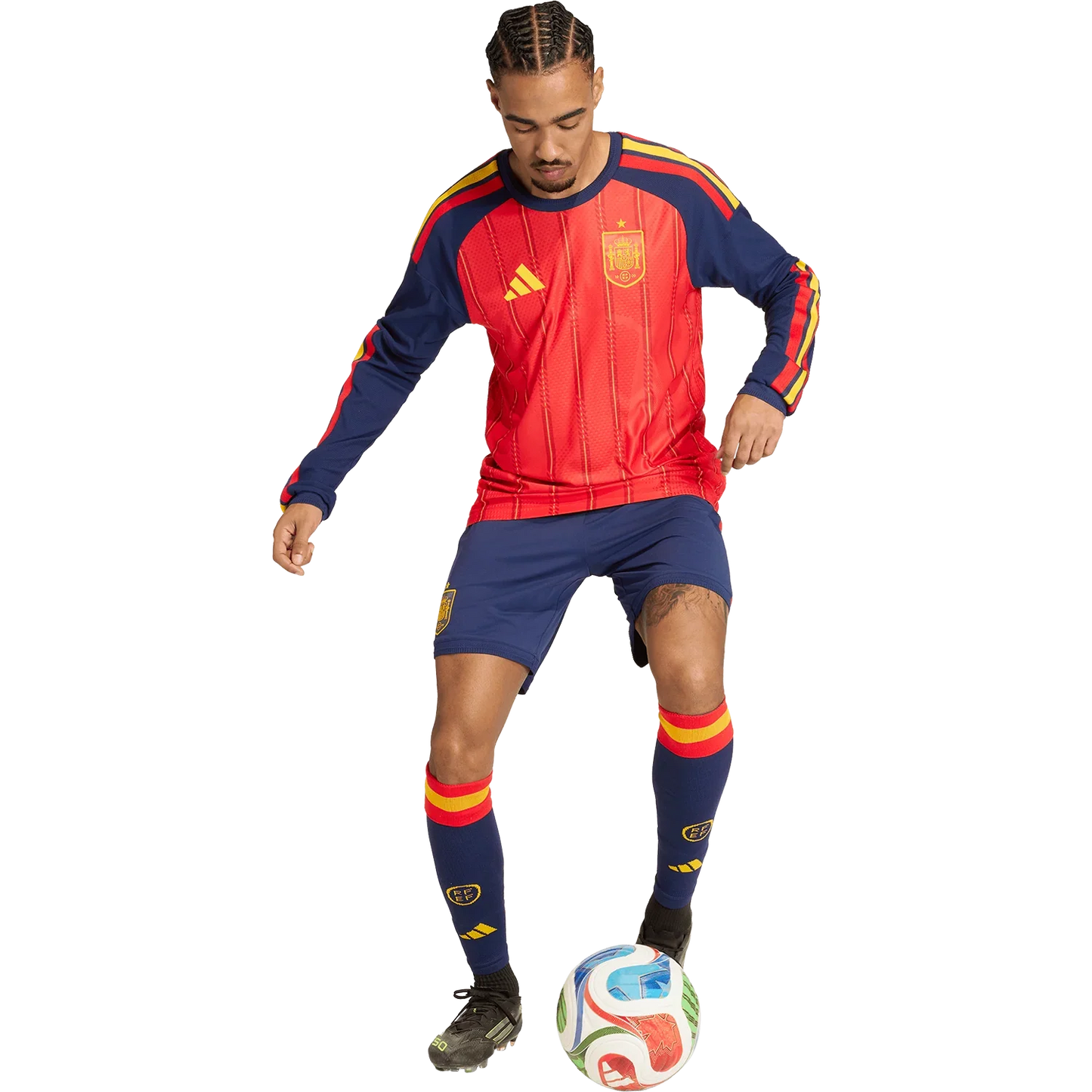Spain 2026 Long Sleeve Home Authentic Match Jersey Player [Slim Fit]