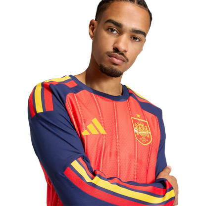Spain 2026 Long Sleeve Home Authentic Match Jersey Player [Slim Fit]