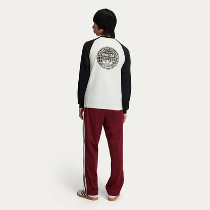 Oasis - Live '25-  3 Stripes Long Sleeve T-Shirt Cream/Black