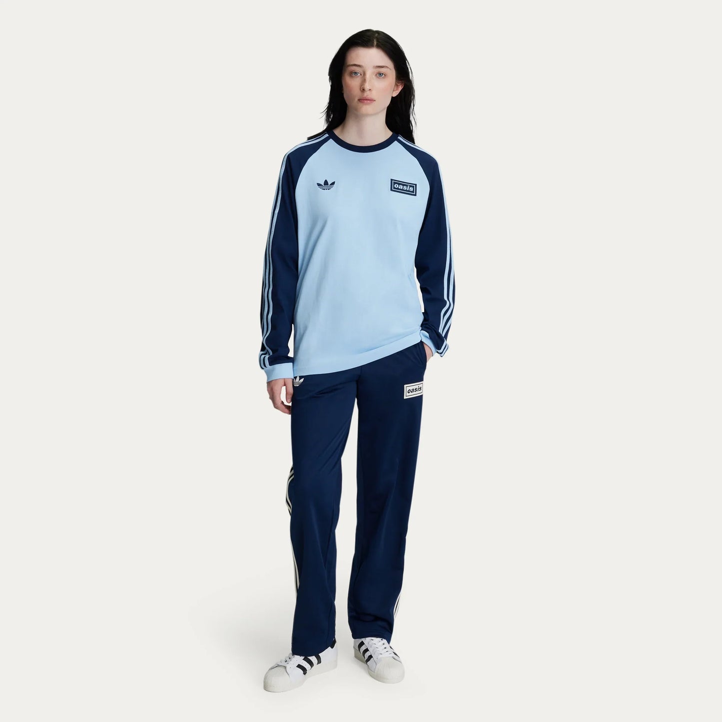 Oasis - Live '25 - 3 Stripes Long Sleeve T-Shirt Sky/Indigo