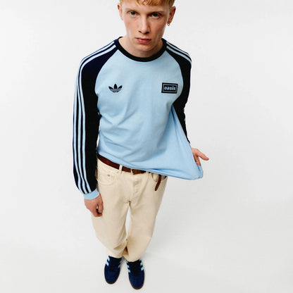 Oasis - Live '25 - 3 Stripes Long Sleeve T-Shirt Sky/Indigo