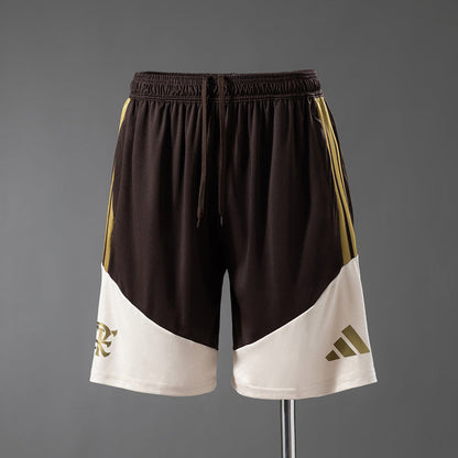 Shorts Flamengo Training 2026 Marrom e Bege