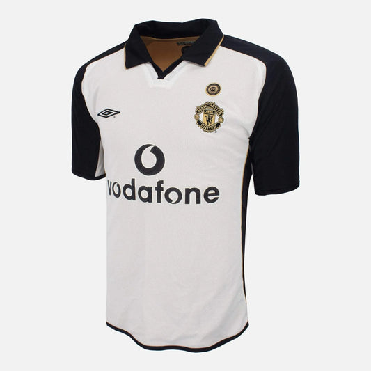 MANCHESTER UNITED 2001 2002 CENTENARY RETRO SHIRT WHITE