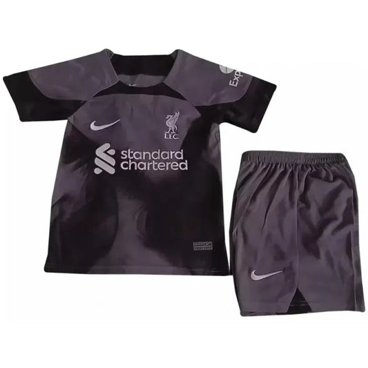LIVERPOOL 2022/2023 BLACK GOALKEEPER KIDS KIT