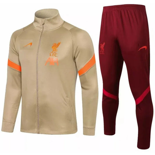 LIVERPOOL 2021/2022 TRAINING KIT - BEIGE AND RED