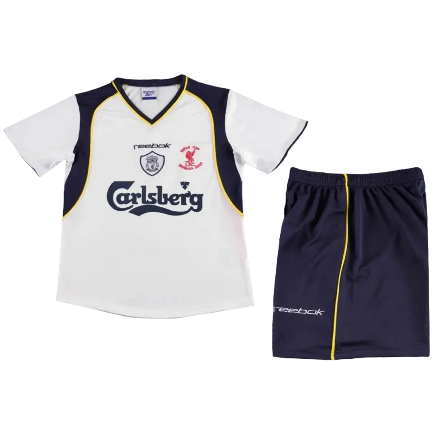 LIVERPOOL 2001/2002 RETRO REEBOK AWAY KIDS KIT