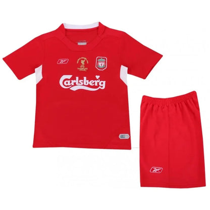 LIVERPOOL 2004/2005 RETRO REEBOK HOME KIDS KIT