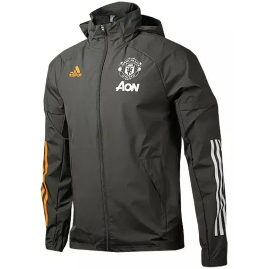 OFFICIAL MANCHESTER UNITED WINDBREAKER JACKET 2020 2021 BLACK