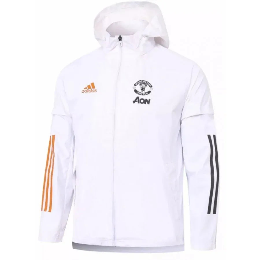 OFFICIAL MANCHESTER UNITED WINDBREAKER JACKET 2020 2021 WHITE