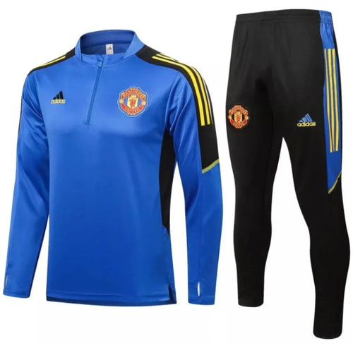 MANCHESTER UNITED TRAINING KIT 2021 2022 BLUE AND BLACK