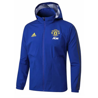 MANCHESTER UNITED HOODED JACKET 2019 2020 BLUE