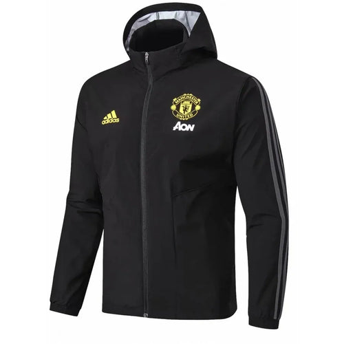 MANCHESTER UNITED HOODED JACKET 2019 2020 BLACK