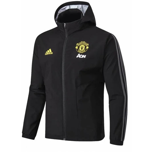 MANCHESTER UNITED HOODED JACKET 2019 2020 BLACK