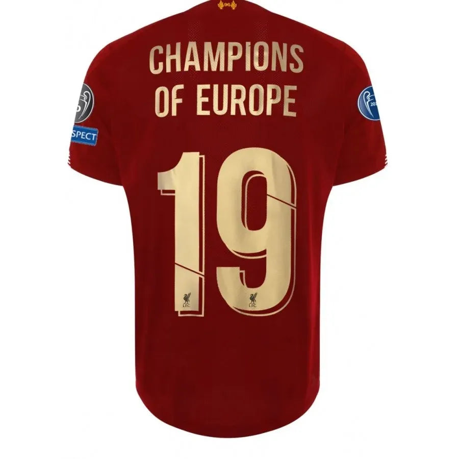 OFFICIAL LIVERPOOL 2019/2020 CHAMPIONS OF EUROPE 19 JERSEY