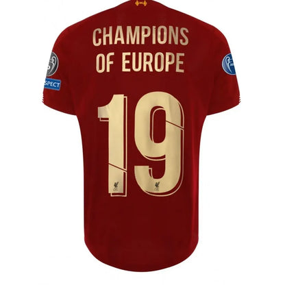 OFFICIAL LIVERPOOL 2019/2020 CHAMPIONS OF EUROPE 19 JERSEY