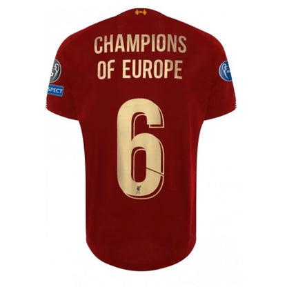 OFFICIAL LIVERPOOL 2019/2020 CHAMPIONS OF EUROPE JERSEY
