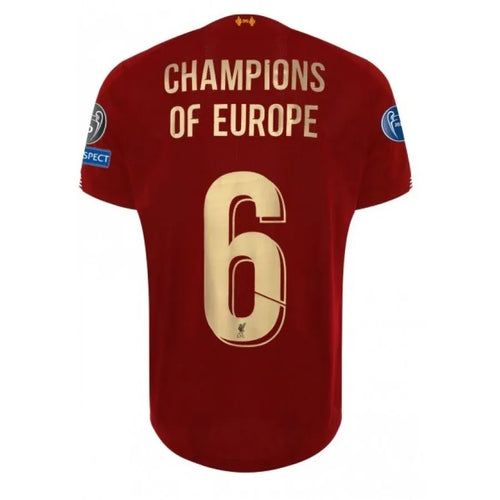 OFFICIAL LIVERPOOL 2019/2020 CHAMPIONS OF EUROPE JERSEY