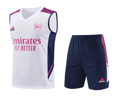 Arsenal Kit Training white 2023/24 Jersey + Shorts - No Sleeve