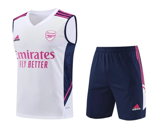 Arsenal Kit Training white 2023/24 Jersey + Shorts - No Sleeve