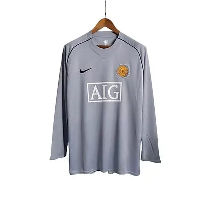 MANCHESTER UNITED 2007/08 GREY GOALKEEPER LONG SLEEVES RETRO JERSEY