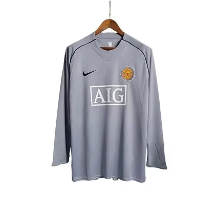 MANCHESTER UNITED 2007/08 GREY GOALKEEPER LONG SLEEVES RETRO JERSEY