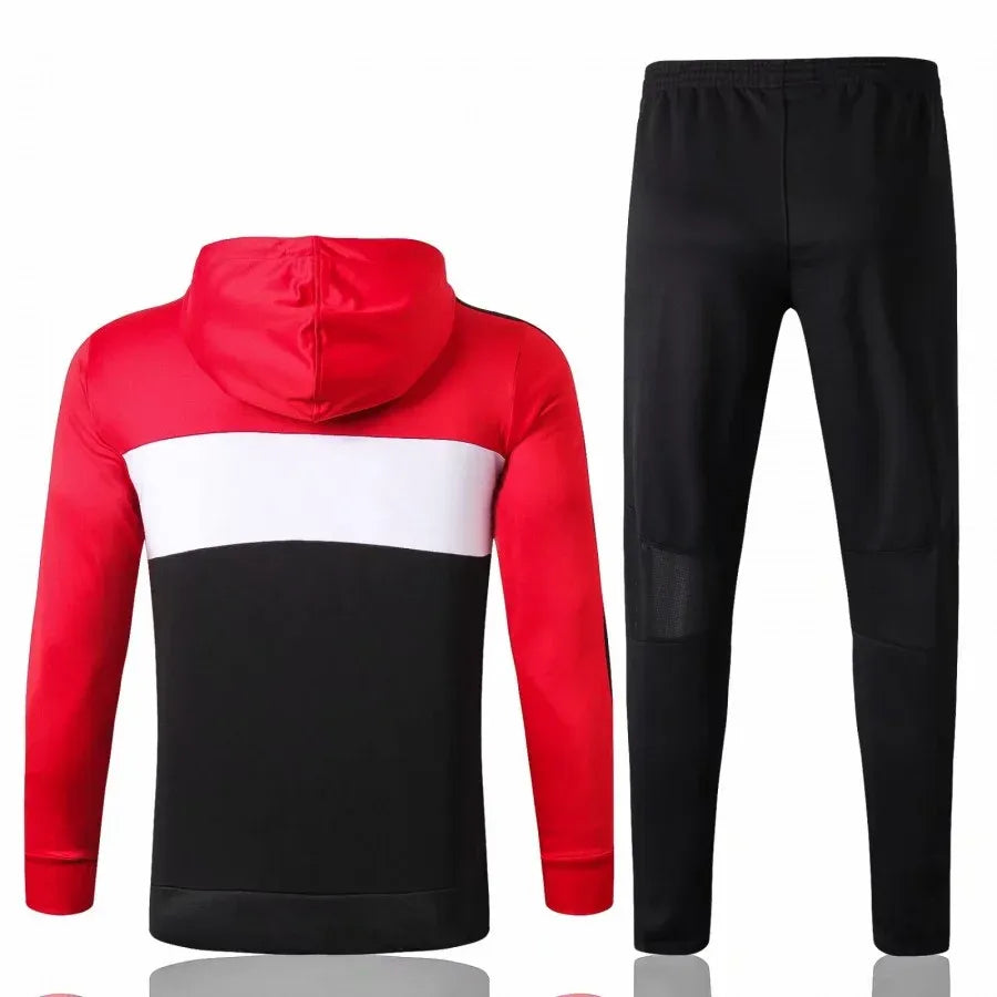 MANCHESTER UNITED 2019/2020 HOODED TRAINING KIT RED AND BLACK