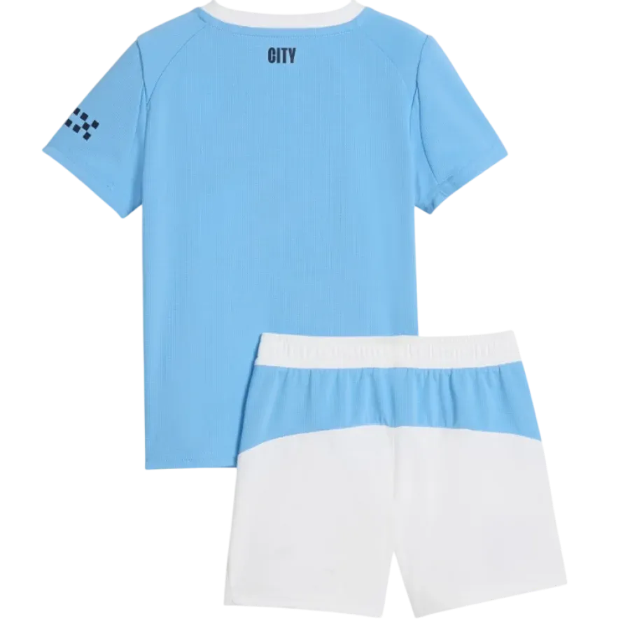 Kids Manchester City Home Kit 2025/2026 - White Blue