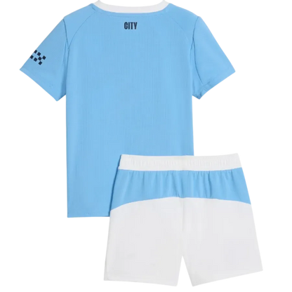 Kids Manchester City Home Kit 2025/2026 - White Blue
