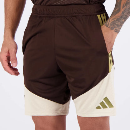Shorts Flamengo Training 2026 Marrom e Bege